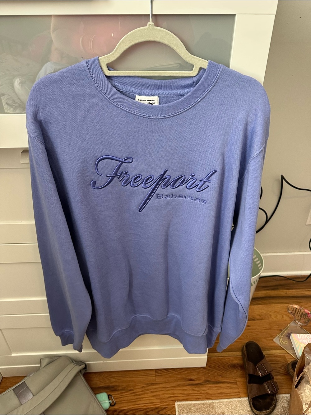 Embroidered Crewneck Sweatshirt - Lavender